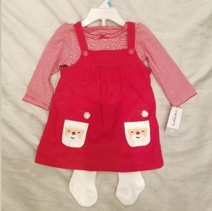 Carter's 3pc baby girl courteroy dress 6m